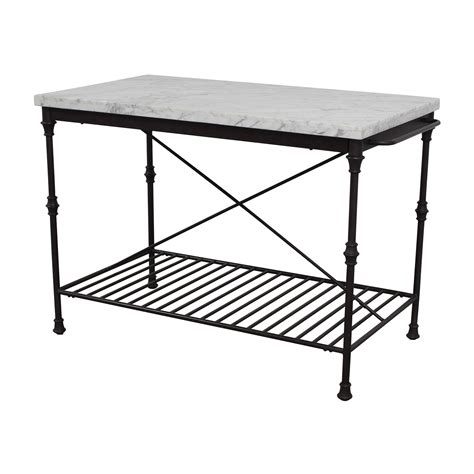 Metal and marble finish laurie kitchen cart: 61% OFF - Crate & Barrel Crate & Barrel French Kitchen ...
