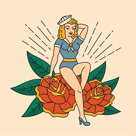 Pinup Girl Royalty Free Stock Svg Vector And Clip Art