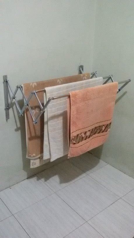 glory home aluminium jemuran dinding 100 cm 42 %. Jual Jemuran Handuk lipat dinding dari Stainless Steel di ...