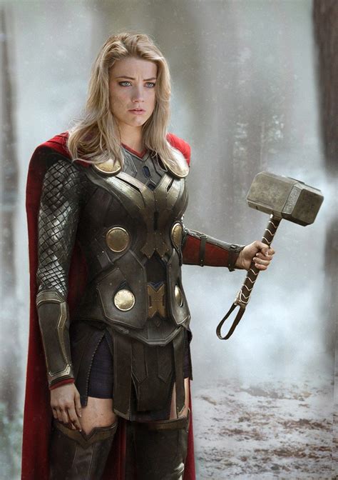 Vingadores Amber Heard Como Lady Thor 02 Cosplay Outfits Best