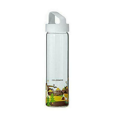 New Starbucks You Are Here Collection Glass Water Bottle Colorado 18 5 Fl Oz