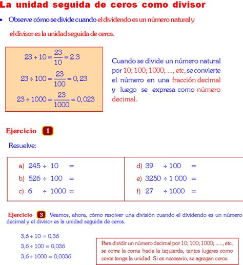 Division Con NÚmeros Decimales Ejemplos Resueltos De Matematica 6sexto