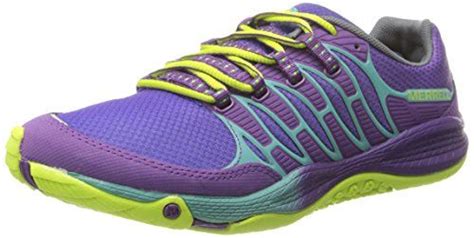Merrell Womens All Out Fuse Trail Running Shoepurplelime8 M Us