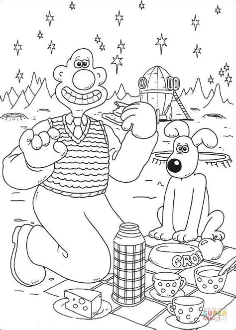 The chain is the primary brand of cec entertainment, inc. Wallace And Gromit Eating Cheese On The Moon coloring page ...