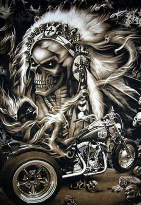 Pin By Gary L Moser On Skulls Skull Pictures Biker Art Skull Artwork
