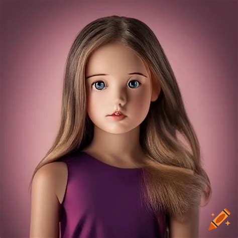 Beautiful Tween Girl Portrait Real Life Super Detailed Enhanced Morphs Into American Girl Doll