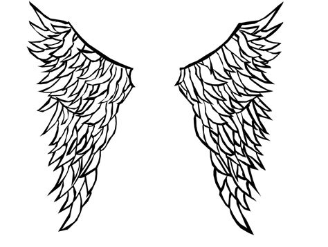 Simple Angel Wings Outline Clipart Best Clipart Best