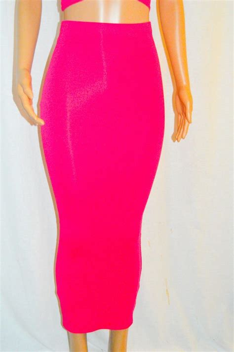 Hot Pink Long Pencil Skirt Bz Fashions Hot Pink Pencil Skirt Outfit