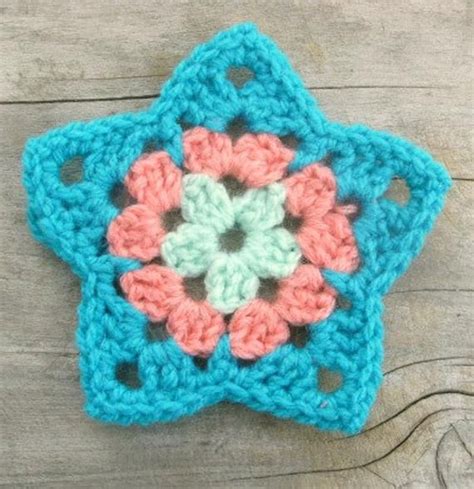 Granny Star Crochet Pattern Tutorial Pdf File Etsy Crochet Star