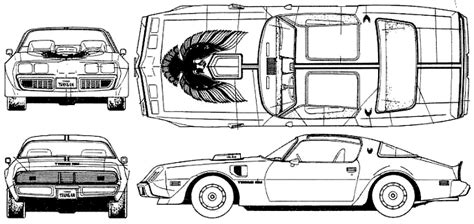 Pontiac Firebird Trans Am Coupe Blueprints Free Outlines