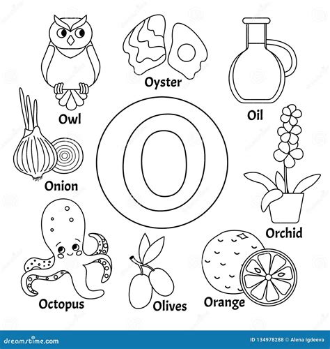 Alphabet O Coloring Pages