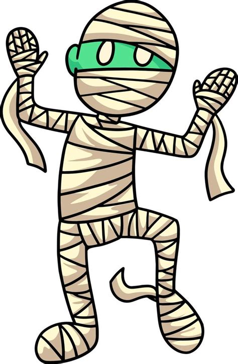 Dancing Mummy Halloween Cartoon Colored Clipart 8822880 Vector Art At