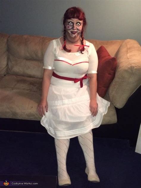 The Real Annabelle Costume No Sew Diy Costumes Diy Group Halloween
