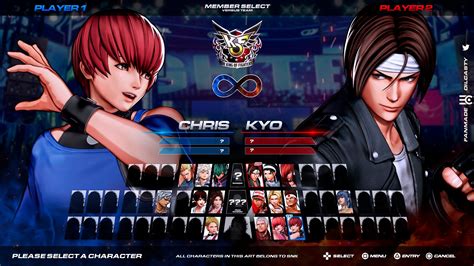 The King Of Fighters Xv Fan Made Select Screen Jcr Comic Arts