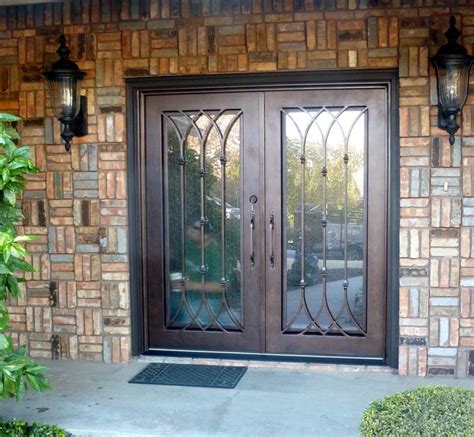 All of eto doors' exterior doors perform well and are of the highest quality. Custom column design double iron door unit aaleadedglass ...