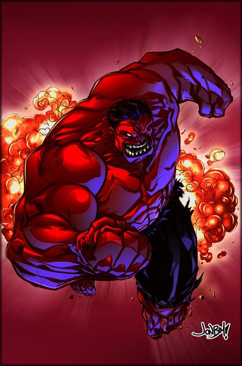 Red Hulk Comic Art