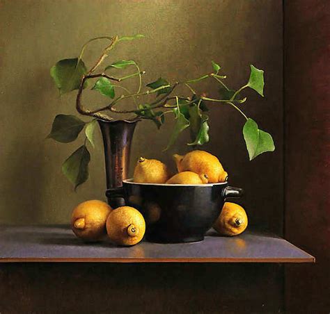 Still Life With Lemons In Black Bowl Still Life Stilllife Painting Jos