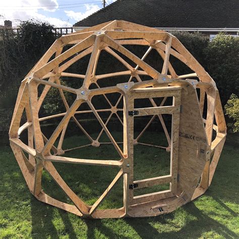 Geodesic Dome V2 3/4 with door - fruit cage, arbour, garden room