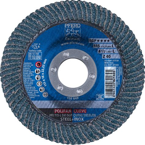 Pferd Radial Flap Disc Zirconia Alumina 4 12 In Disc Diameter 40