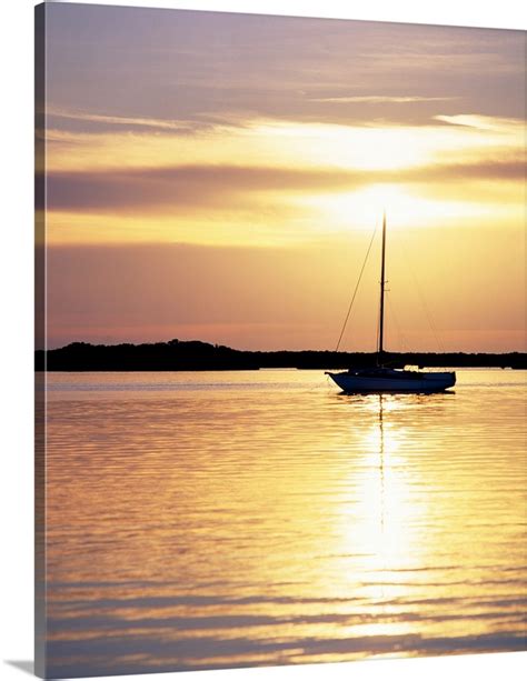 The florida keys are a region of florida. Moored Boat at Sunset Florida Keys FL Wall Art, Canvas ...