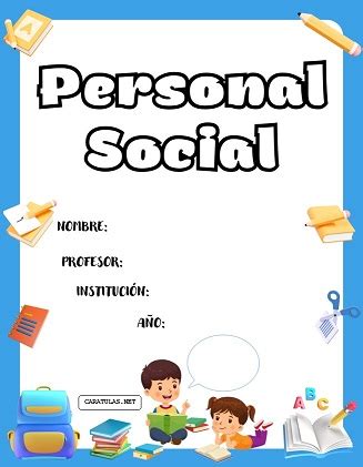 llᐈ Carátula de Personal Social Primaria Descargar