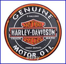 Harley Davidson Motorcycles Genuine Motor Oil Can Neon Sign Hdl