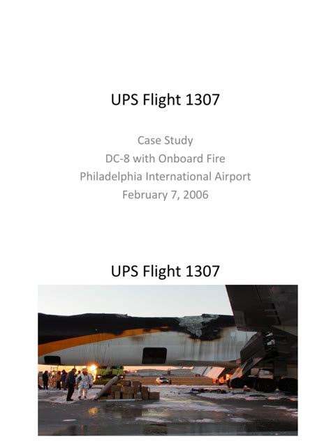 Ups Flight 1307 Case Study Firefighter Aviation Accidents And Incidents