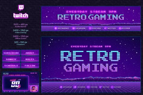 Twitch Retro Gaming Design Cuts