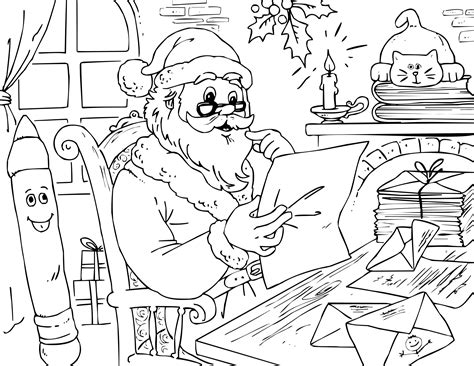 Free Children's Santa Workshop Coloring Pages In Jpg Format