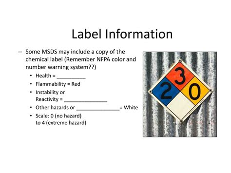 Safety authority, chemical safety tips. PPT - Material Safety Data Sheets PowerPoint Presentation ...