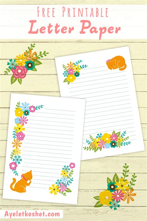 Choose from many different styles and designs to suit all ages, and print quickly and a simple lined paper which is available with either 1cm or 1.5cm grey lines, suitable for the youngest children. Free printable letter paper - Ayelet Keshet