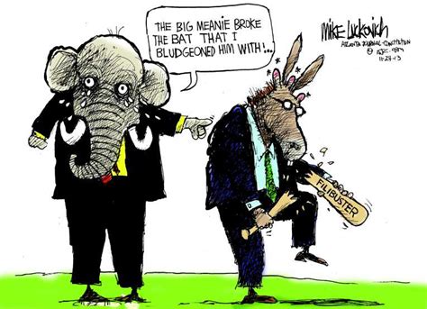 Filibuster cartoon 1 of 41. Political Cartoon on 'Senate Changes Filibuster Rule' by ...