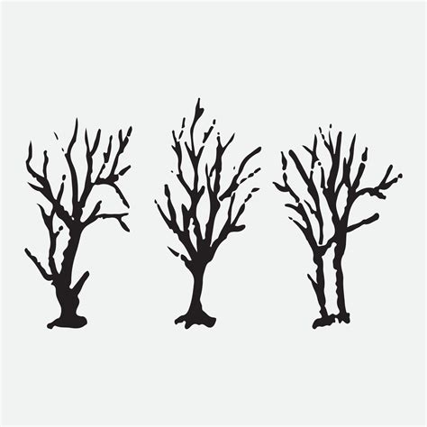 Naked Trees Silhouette 7945408 Vector Art At Vecteezy