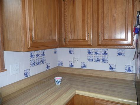 Delft Blue Kitchen Back Splash Blue And White Ceramic Tile