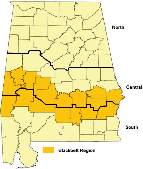 Geographic Regions Of Alabama For Which Bmp Database Was Developed