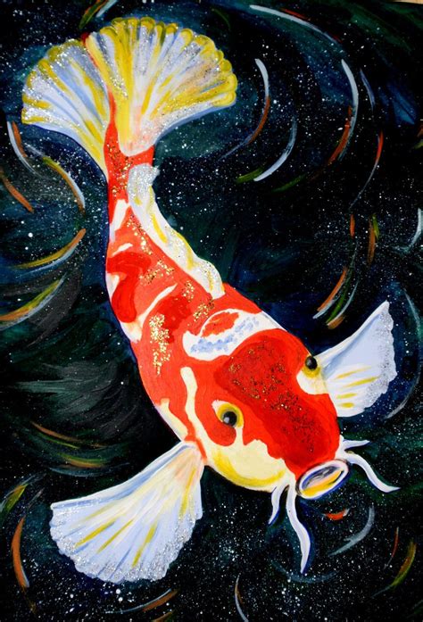 Framed Print Oriental Style Koi Carp Fish Picture Poster Animal Art