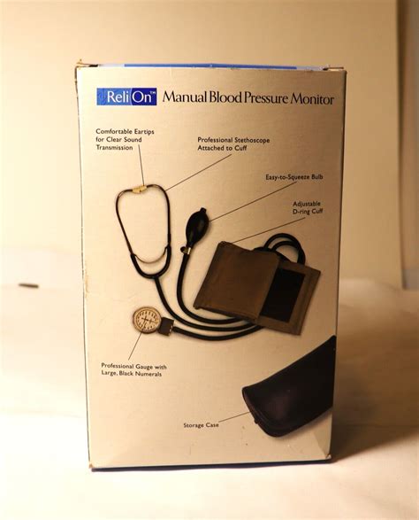 Relion Blood Pressure Monitor Manual Kit Sphygmomanometer Upper Arm