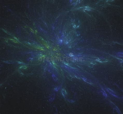 Abstract Fractal Illustration Looks Like Stars Galaxies Stock