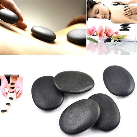 7pcsset Stones Massage Safety Lava Natural 34cm Stones Energy Massage