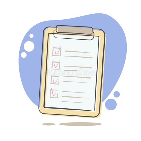 Checklist Doodle Vector Illustration Hand Drawn Sketch Style Stock