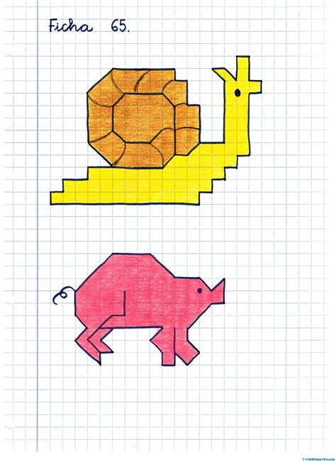 Dibujos En Cuadricula De Animales Colorear Y Dibujar Con Cudriculas