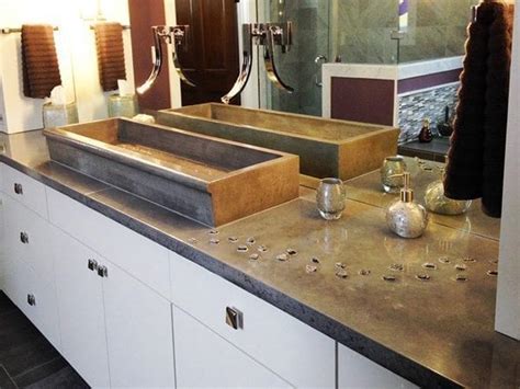 In fact, some of the best bathroom surfaces. Brown and Dark Tan Concrete Bathroom Vanity - Surecrete ...