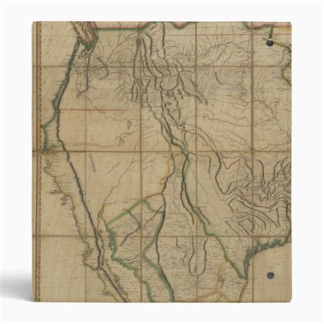 Map Of The United States Of America 1818 3 Ring Binder United States Map Map