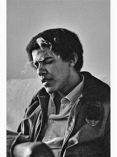 Below is an abbreviated outline of biden's academic, professional, and political career: "Junger Barack Obama - rauchender Druck" Sticker von ...