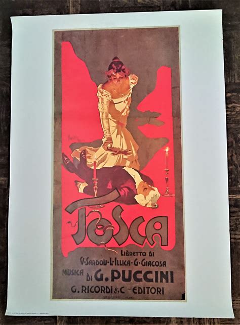 Poster Opera Tosca Puccini Operetta France Etsy Singapore