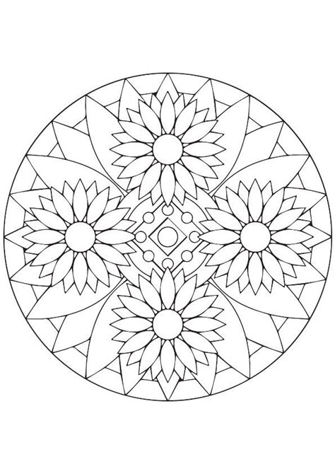 Sunflower Mandala Coloring Coloring Pages