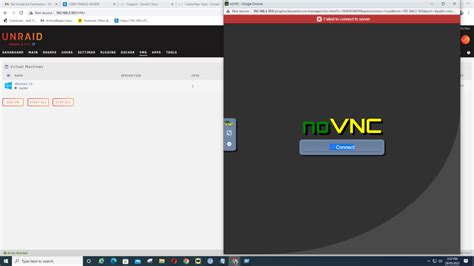 VNC Discconectes For VM VM Engine KVM Unraid