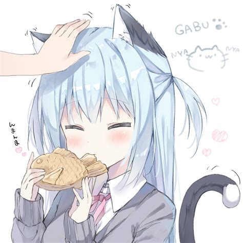 Original Pats And A Fishy Headpats Moe Anime Manga Anime Girl