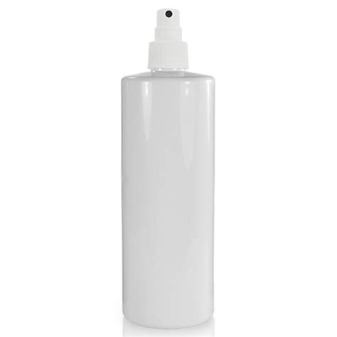 500ml White Plastic Bottle With Spray Uk 0161 367 1411