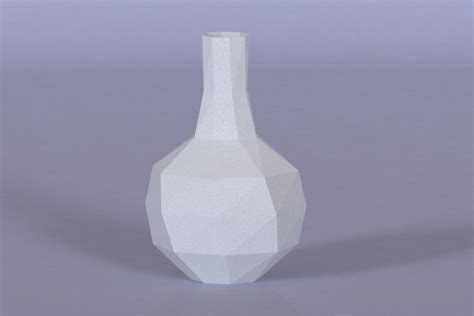 Printable Diy Template Pdf Vase Low Poly Paper Model B1 3d Etsy